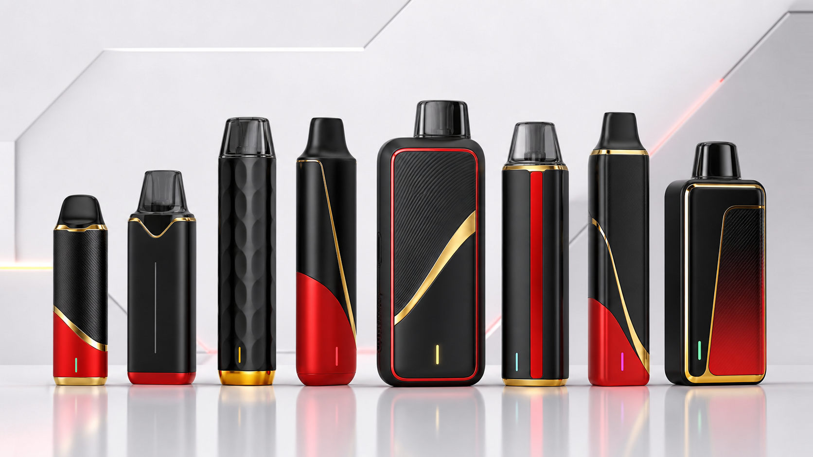 FOFVAPE product lineup in black red and gold